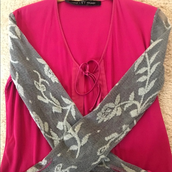 Pink & Gray Ribbed Cardigan - Picture 1 of 6